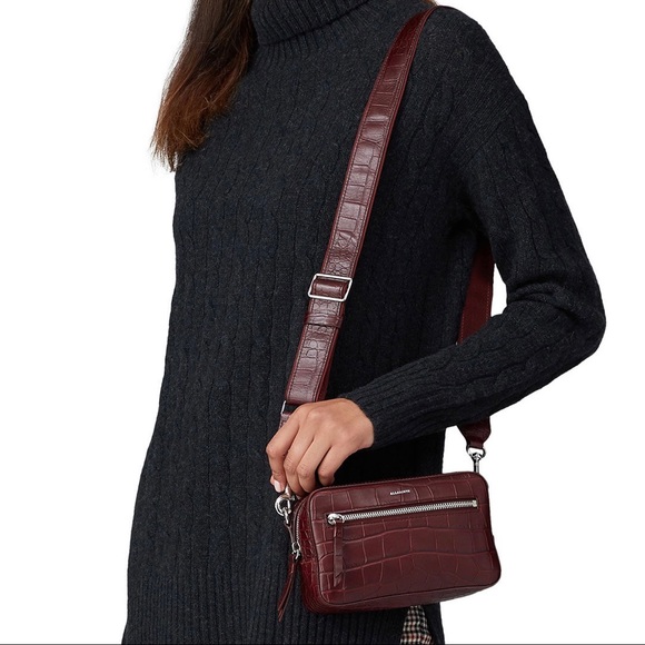 Allsaints Bumbag Crocodile Embossed Crossbody Bag - Picture 4 of 4